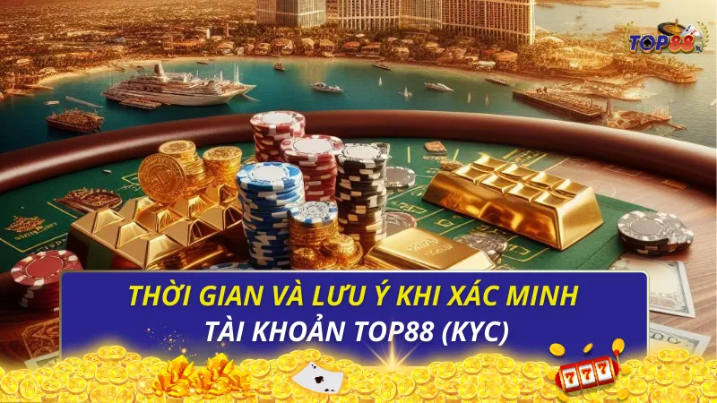 Thời gian và lưu ý khi xác minh tài khoản Top88 (KYC)