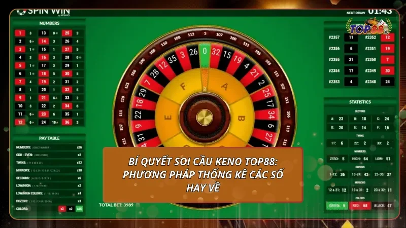 Bí quyết soi cầu Keno Top88: Phương pháp thống kê các số hay về