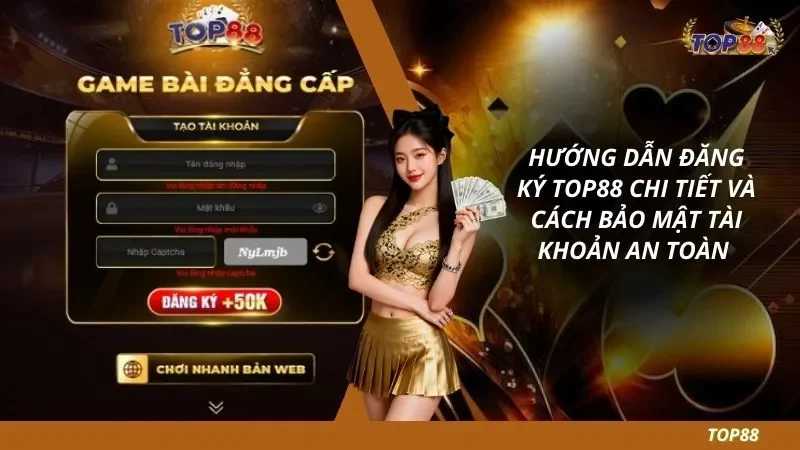 Hướng dẫn đăng ký Top88 chi tiết và cách bảo mật tài khoản an toàn