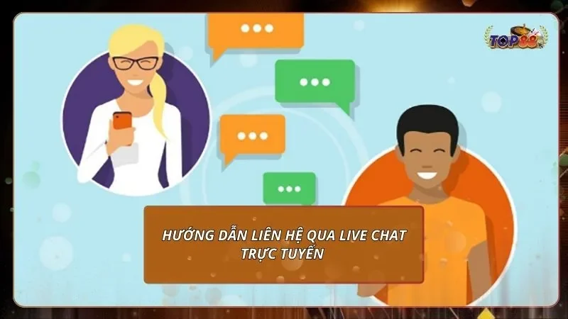 hướng dẫn liên hệ qua live chat trực tuyến